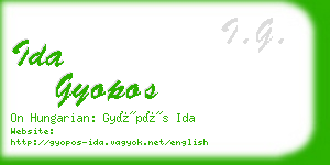 ida gyopos business card